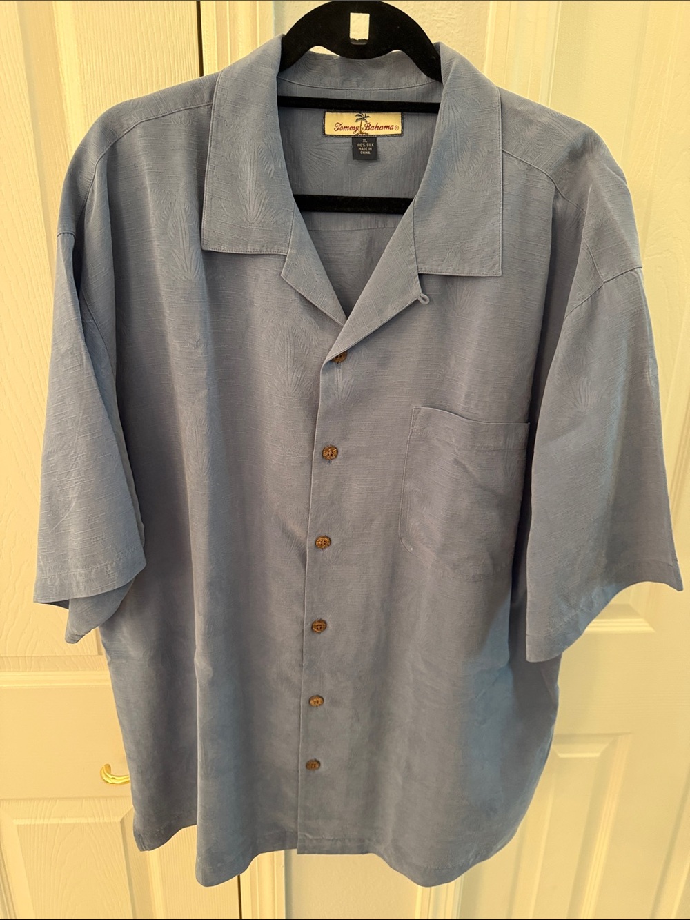Tommy Bahama Light Blue Short-Sleeve Camp Shirt